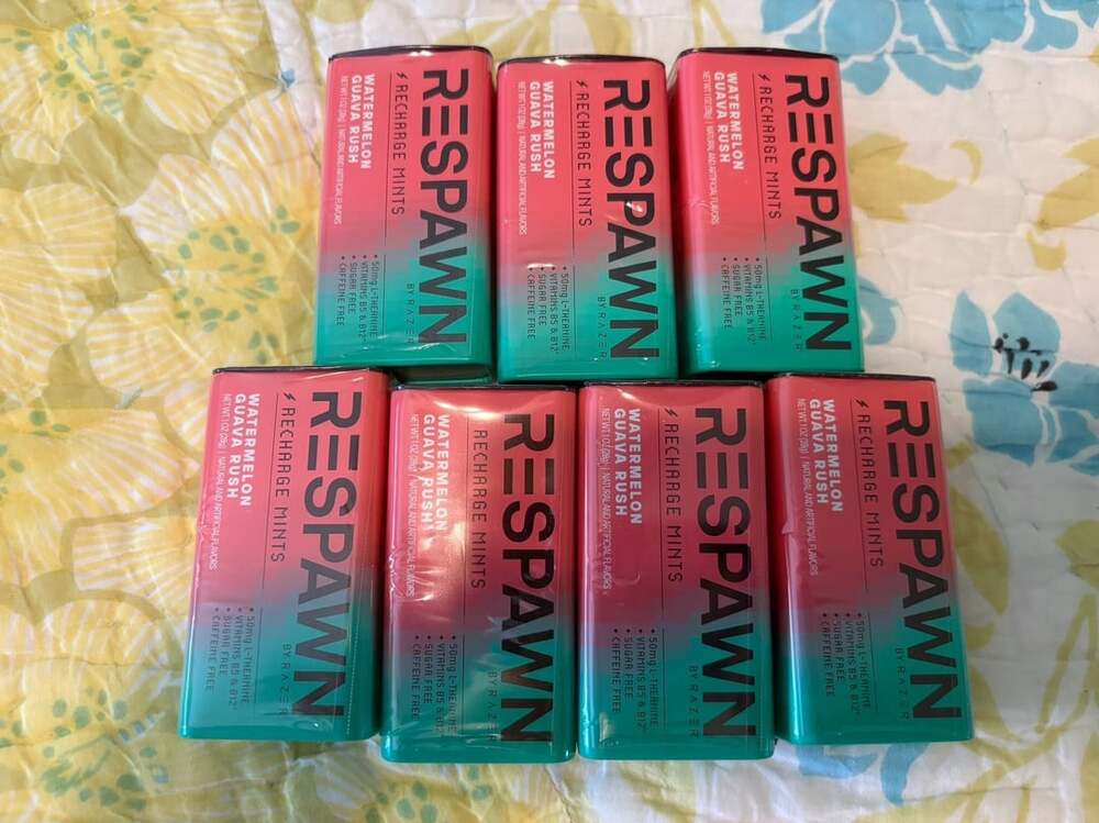 NIP Respawn by Razer Watermelon Guava Recharge Mints 1 Oz Pack of 7